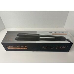 Fahrenheit Mega Plate 1.75 Wide Flat Iron Ceramic Hair Straightener‎ Black New